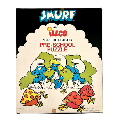 Smurfs SMURFETTE vintage tray puzzle w/ box (Illco, 1982)