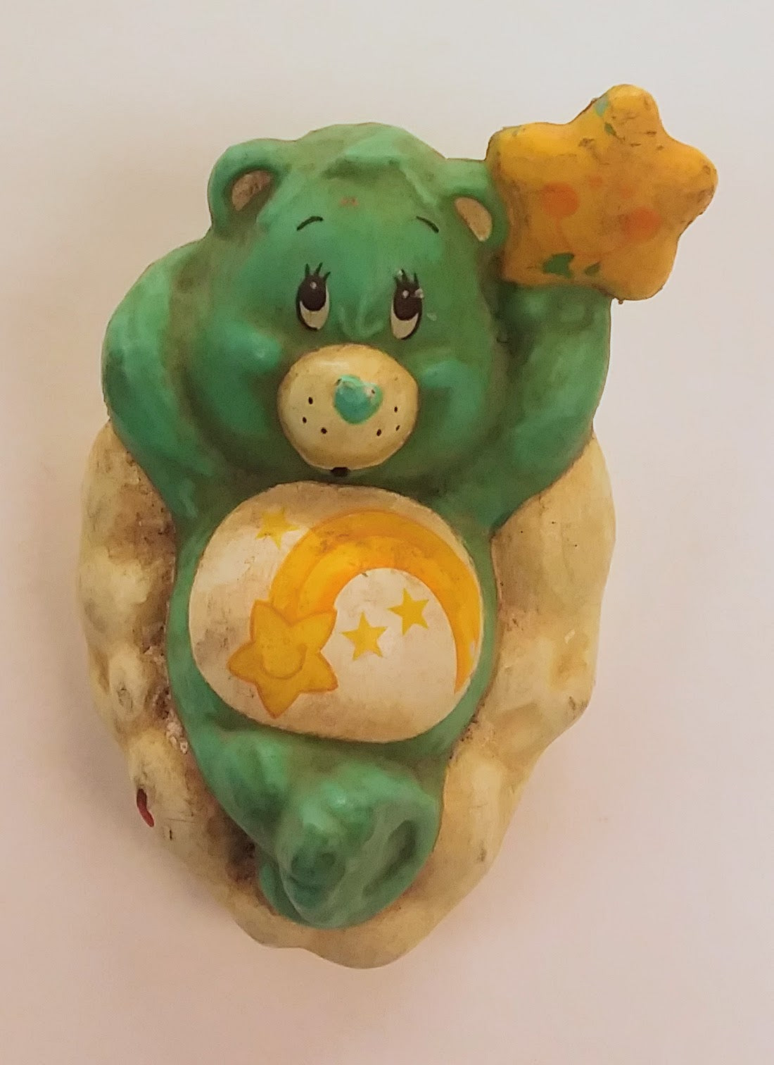 Care Bears WISH BEAR "Wishing On a Star" vintage PVC miniature (Kenner, 1983)