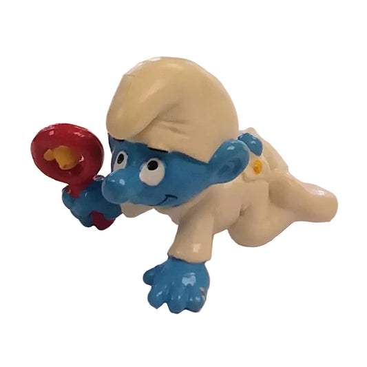 Smurfs BABY SMURF w/ RATTLE pvc figure (Schleich, 1984)