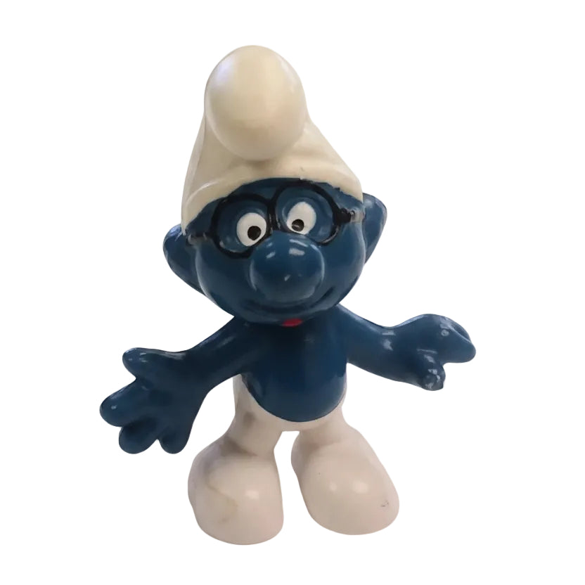 Smurfs BRAINY SMURF pvc figure (Schleich, 1969)
