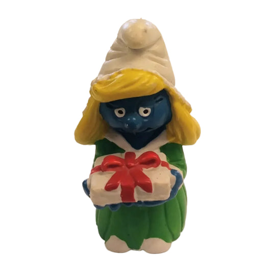Smurfs SMURFETTE CHRISTMAS pvc figure (Schleich, 1984)