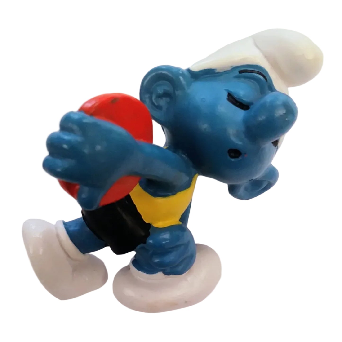 Smurfs OLYMPIAN SMURF (Discus Thrower) pvc figure (Schleich, 1979)