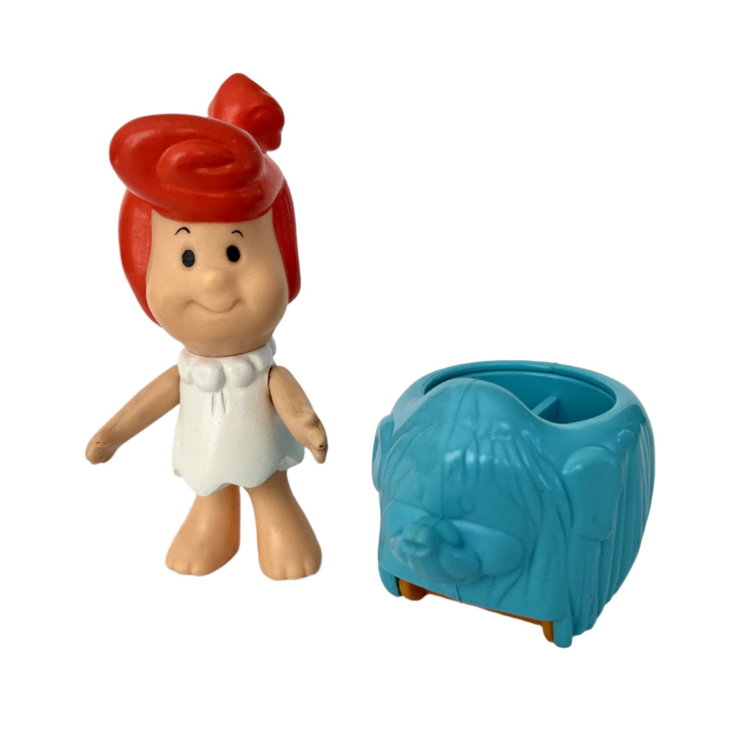 Flintstone Kids WILMA SLAGHOOPLE w/ Prehistoric Mastodon Rider action figure (Coleco, 1986)