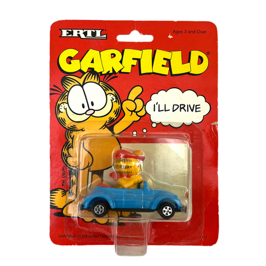 Garfield “I’ll Drive” Blue Convertible diecast vehicle (ERTL, 1990)