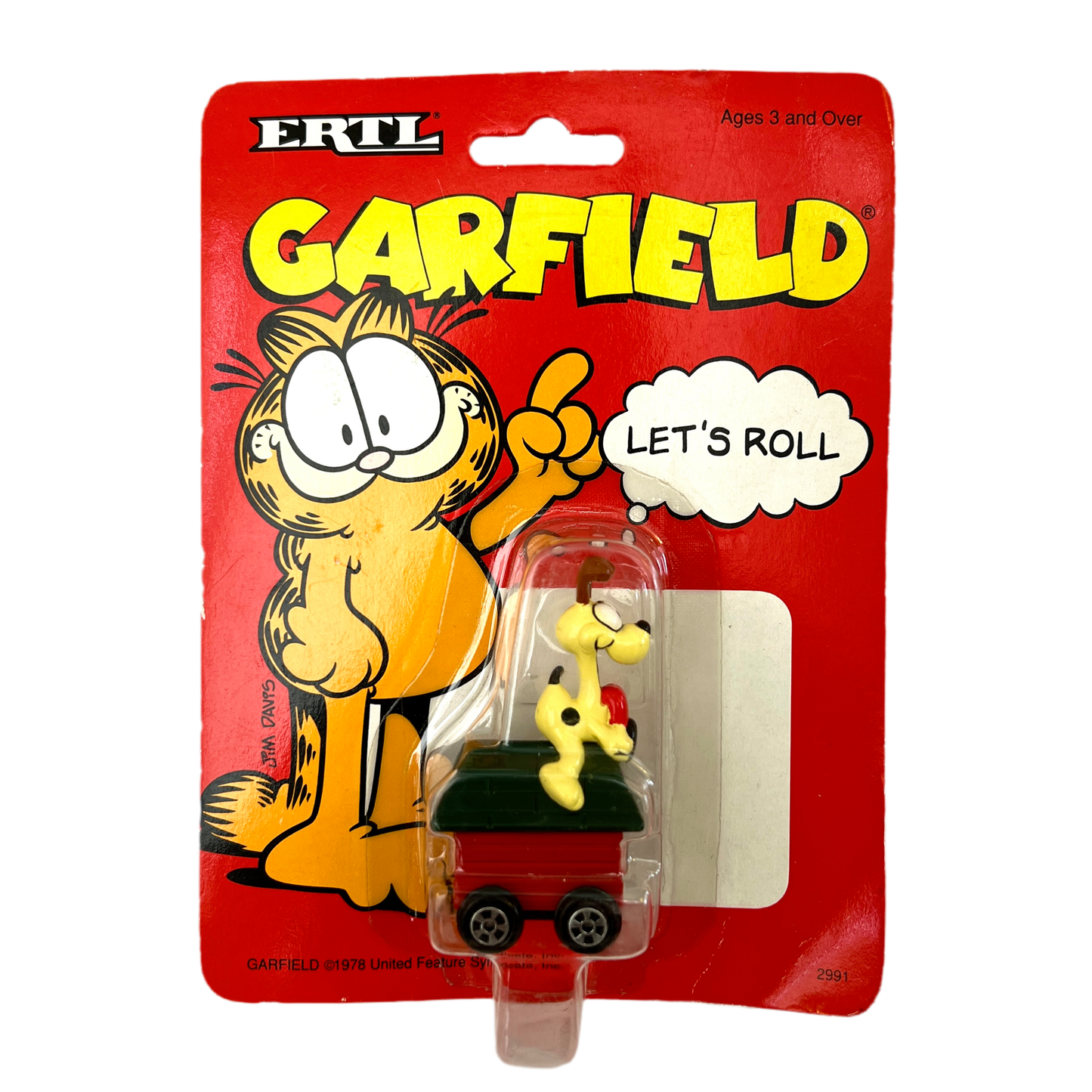 Garfield “Let’s Roll” Odie Dog House diecast vehicle (ERTL, 1990)