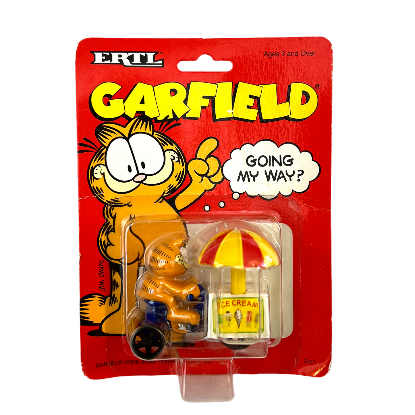 Garfield “Going My Way?” Ice Cream Bike diecast vehicle (ERTL, 1990)