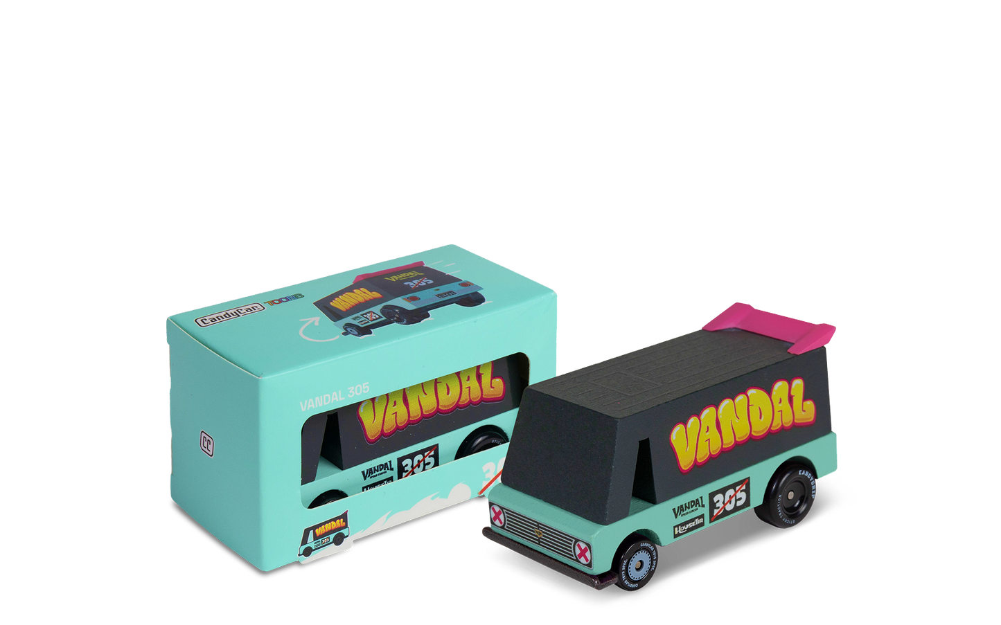 Candylab Toys Vandal 305 Wooden Toy Car - Seafoam