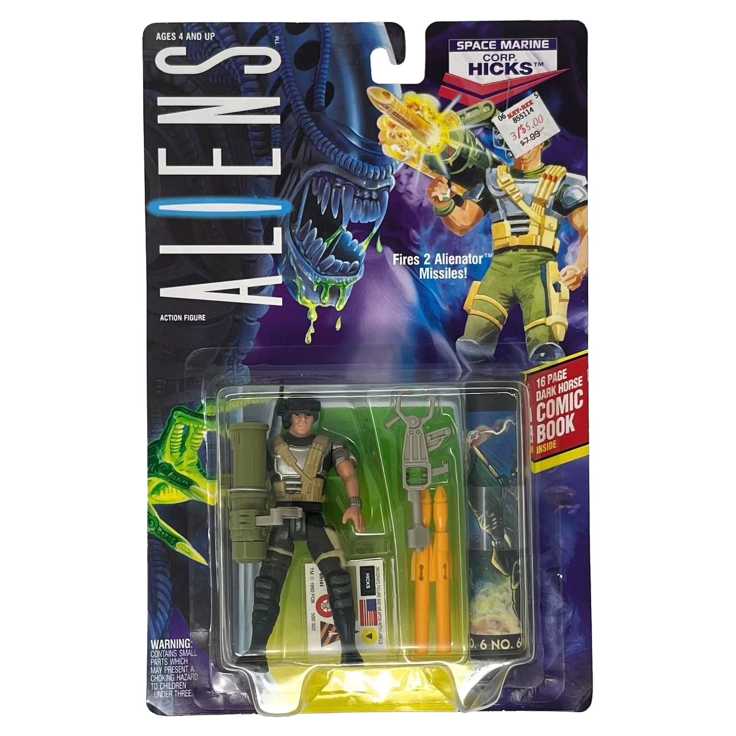 Aliens CORP. HICKS action figure (Kenner, 1992) MOC