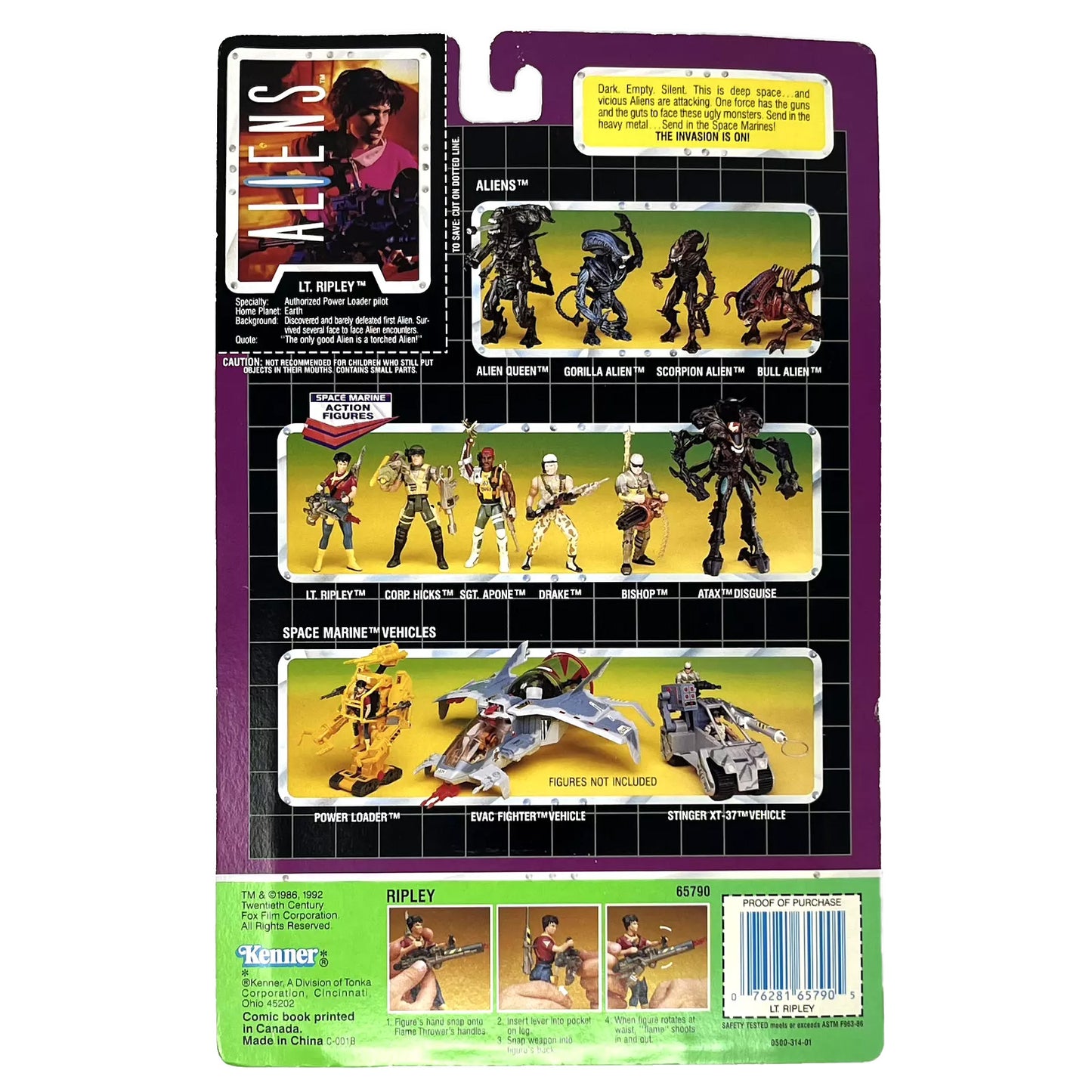 Aliens LT. RIPLEY action figure (Kenner, 1992) MOC