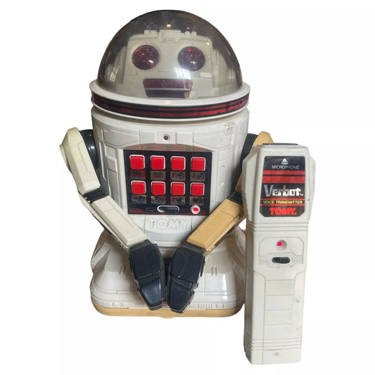 Vintage VERBOT 5401 voice command robot w/ remote (Tomy, 1984)