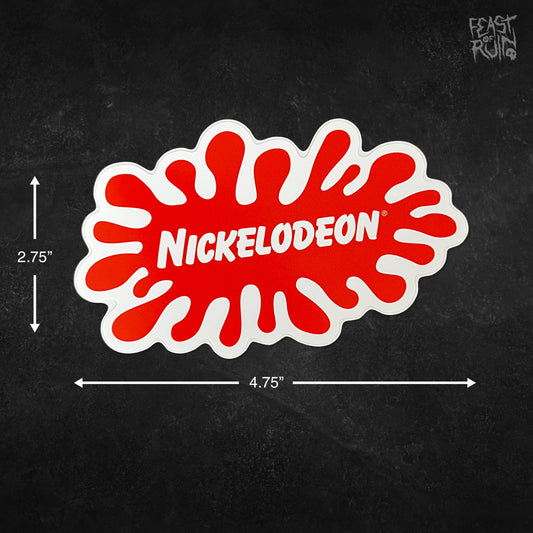 NICKELODEON Orange Splat Logo 4.75x2.75" Vinyl Sticker Decal