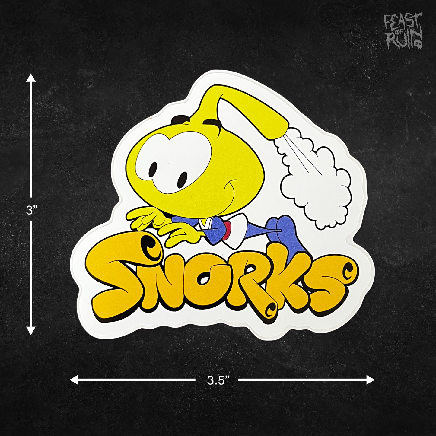 SNORKS Logo 3.5x3" Vinyl Sticker Decal