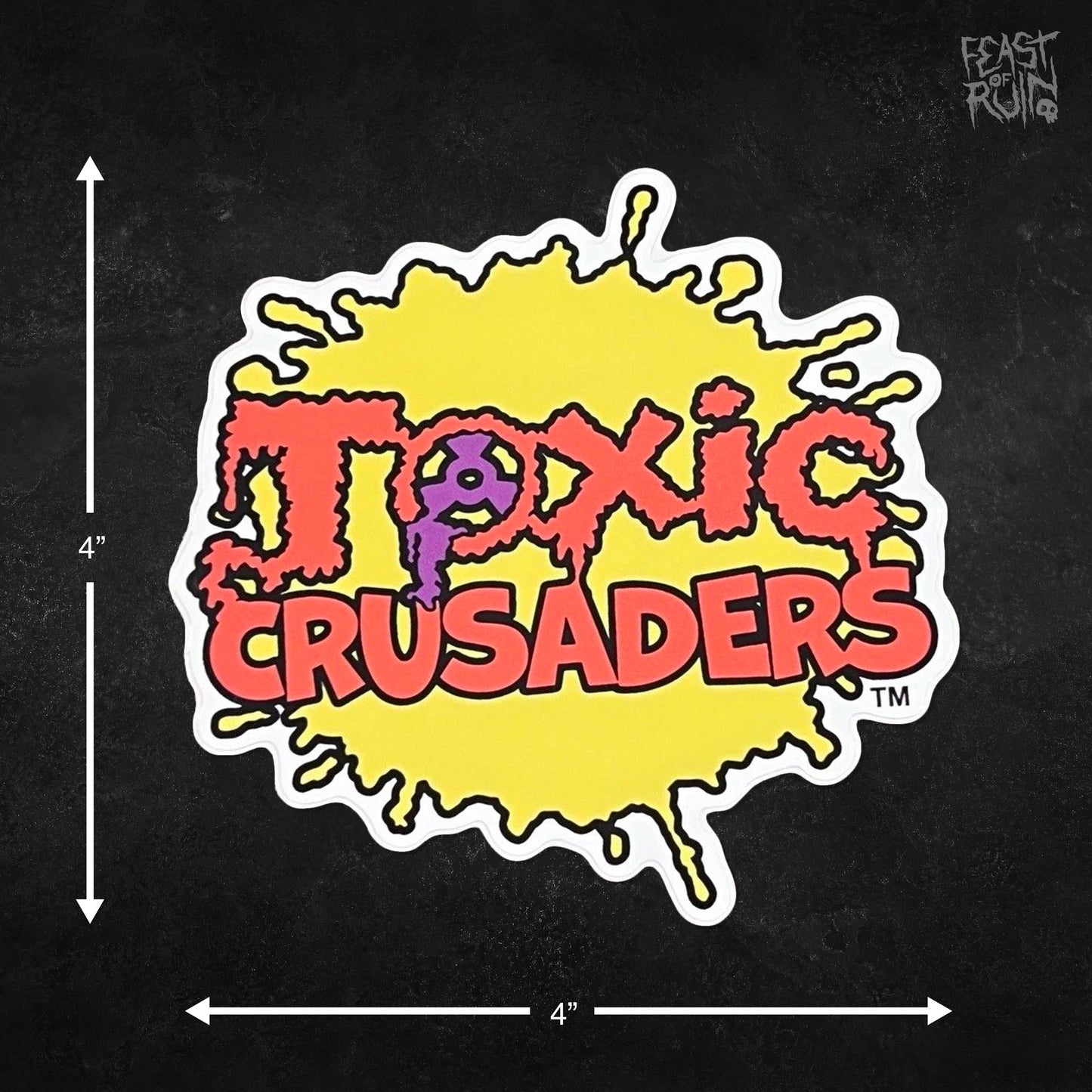 TOXIC CRUSADERS Logo 4" Vinyl Sticker Decal