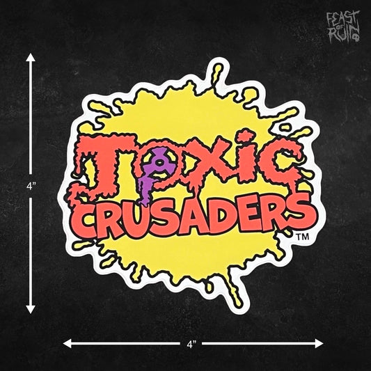 TOXIC CRUSADERS Logo 4" Vinyl Sticker Decal