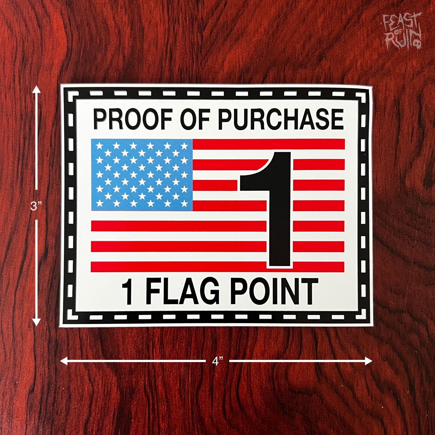 G.I. JOE Flag Point 4" Vinyl Sticker Decal