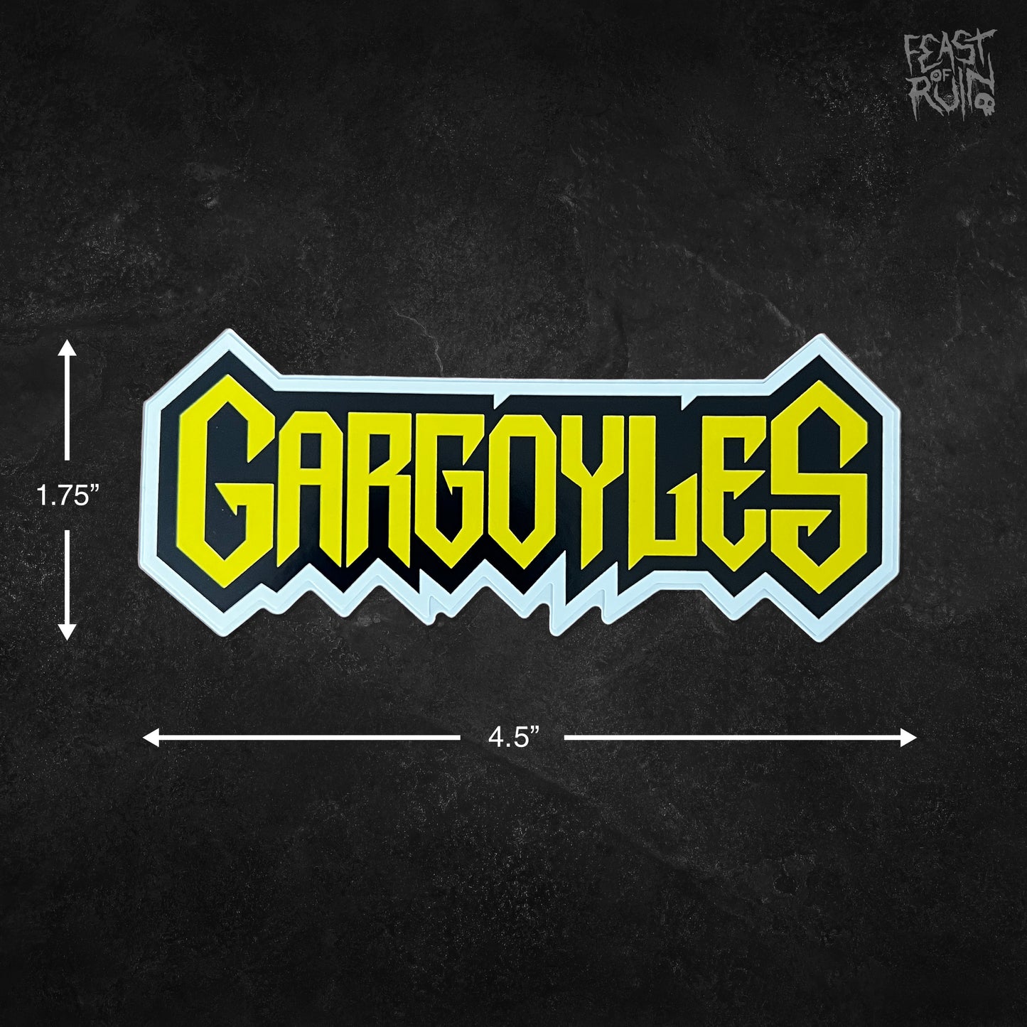 GARGOYLES Logo 4.5x1.75" Vinyl Sticker Decal
