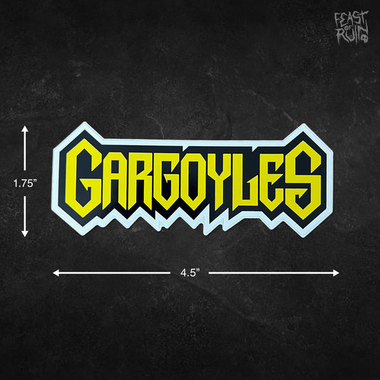 GARGOYLES Logo 4.5x1.75" Vinyl Sticker Decal