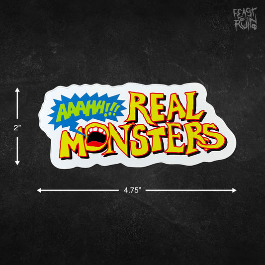 AAAHH!!! REAL MONSTERS Logo 4.75x2" Vinyl Sticker Decal