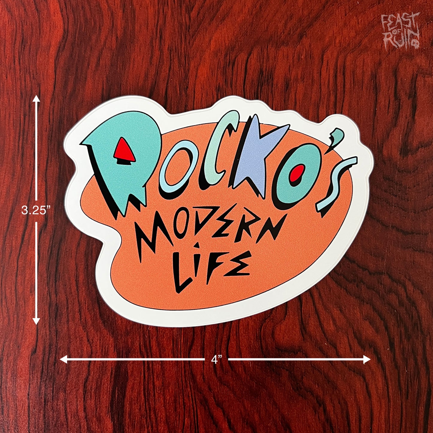 ROCKO'S MODERN LIFE Logo 4" Vinyl Sticker Decal
