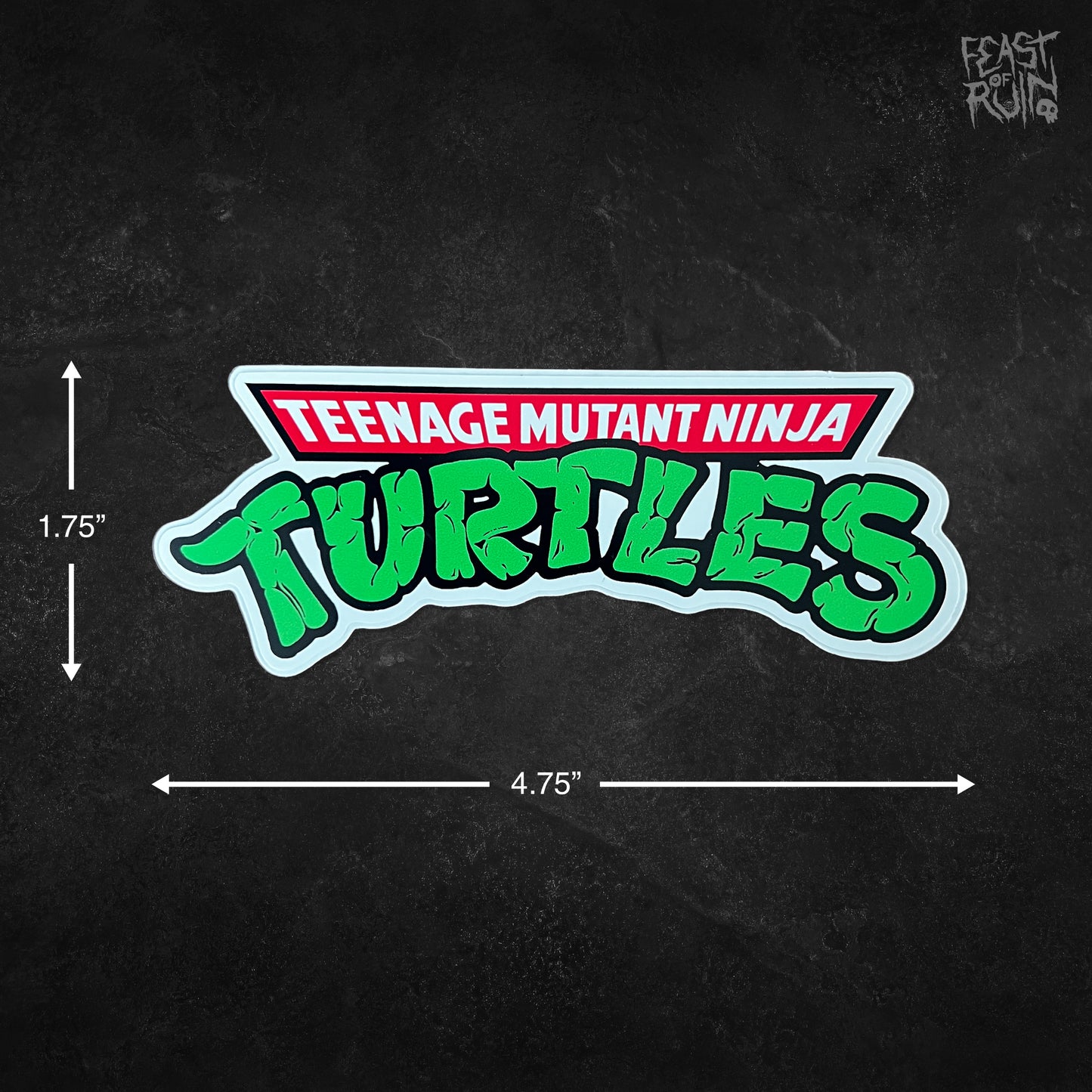 TEENAGE MUTANT NINJA TURTLES Logo 4.75x1.75" Vinyl Sticker Decal